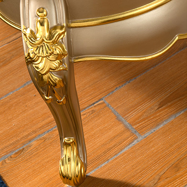 Mirror & 5 Drawers Makeup Vanity Dressing Table Solid Wood Dresser