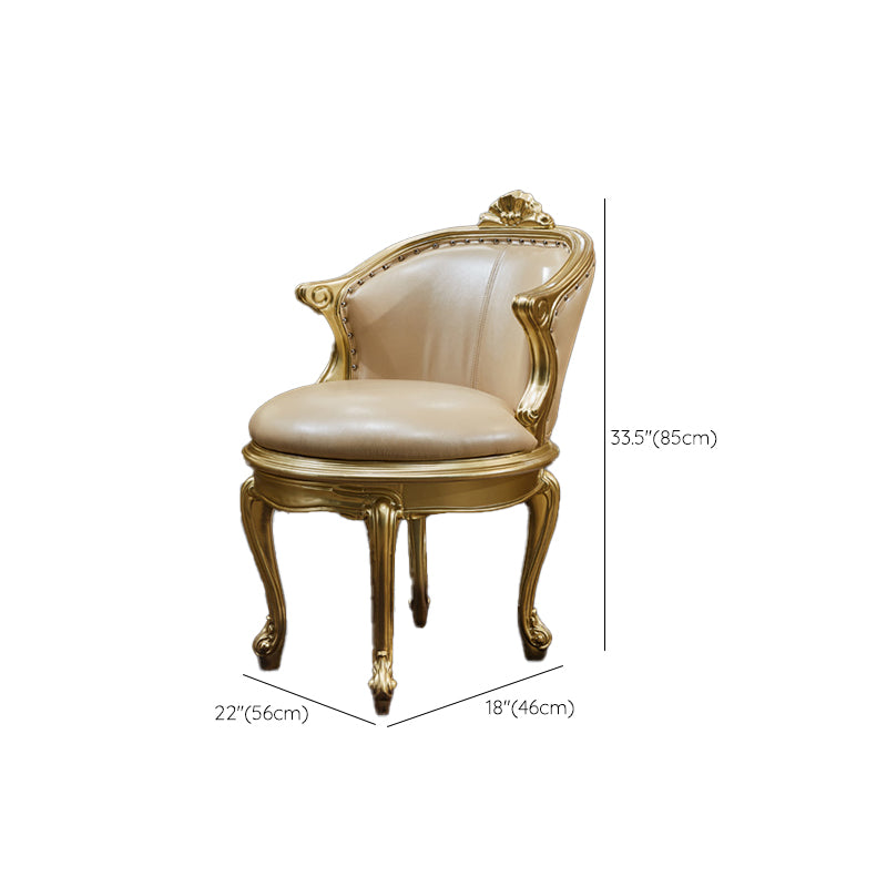 Victorian 19.68 "tavolo da trucco largo in legno massiccio di trucco con cassetti con cassetti