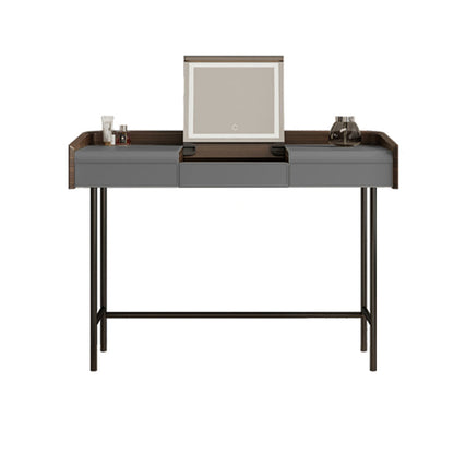 Glam Faux Leather Makeup Vanity Desk Bedroom Vanity Dressing Table