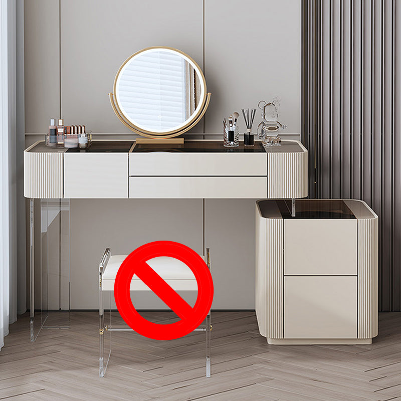 Set da tavolo da toeletta da toeletta per vanità per trucco da letto glam