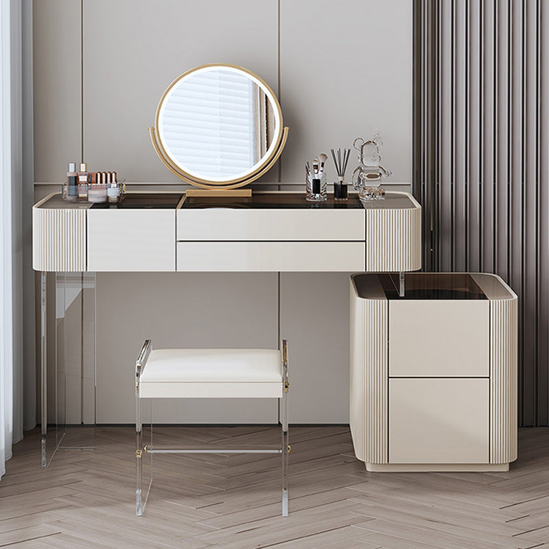 Set da tavolo da toeletta da toeletta per vanità per trucco da letto glam