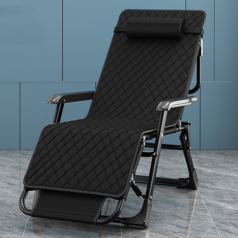 Modern & Contemporary Standard Recliner Metal Solid Color Indoor Recliner Chair Recliner & Cushion Black Clearhalo 'Chairs & Seating' 'furn' 'furn_recliners' 'Furniture' 'Living Room Furniture' 'Recliners' 7186168