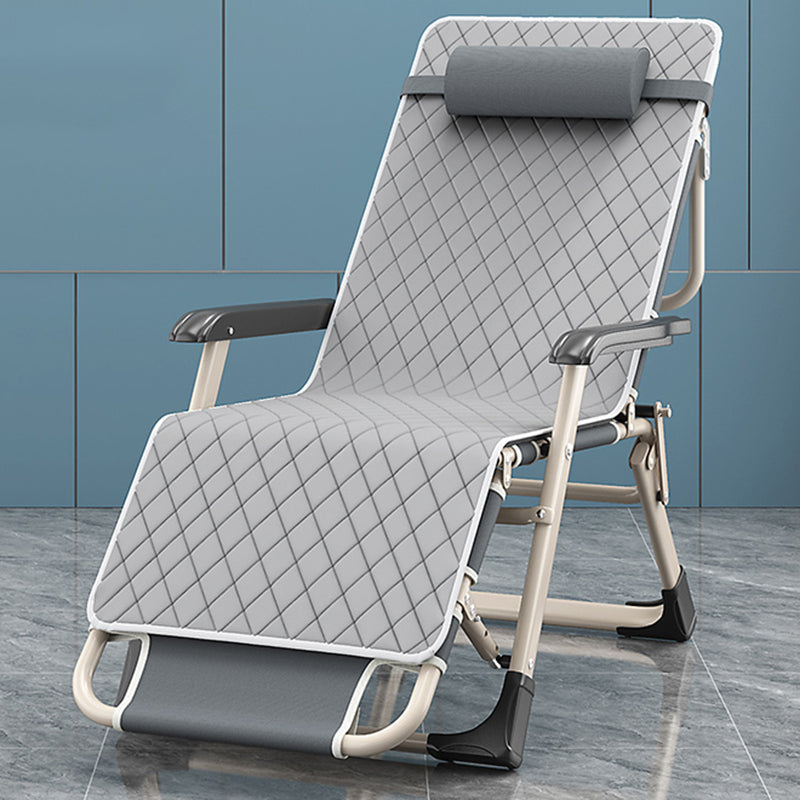 Modern & Contemporary Standard Recliner Metal Solid Color Indoor Recliner Chair Recliner & Cushion Gray Clearhalo 'Chairs & Seating' 'furn' 'furn_recliners' 'Furniture' 'Living Room Furniture' 'Recliners' 7186170