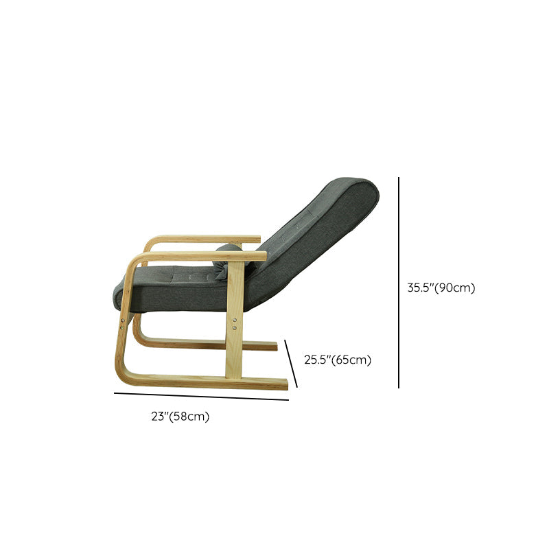 Contemporaneo Telaio in legno Standard Standard Cotton Blend Recliner Chair