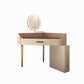 Mid-Century Modern Makeup Vanity Desk Dressing Table Stool Set with Drawer