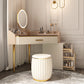 Mid-Century Modern Makeup Vanity Desk Dressing Table Stool Set with Drawer