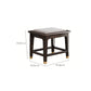 Solid Wood Vanity Set with Stool Set Brown Dresser with 3-Drawer and Mirror