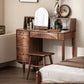 Scandinavian Vanity Makeup Table Set Wolnut Dressing Table Stool Set Clearhalo 'Bedroom Furniture' 'furn' 'furn_makeup_vanities' 'Furniture' 'Makeup Vanities' 'makeup_vanities' 7186423