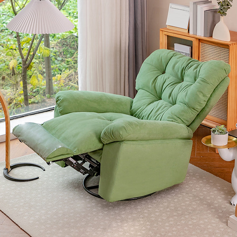 Metalen frame standaard recliner vaste kleur microrode remmers stoel met getufte rug