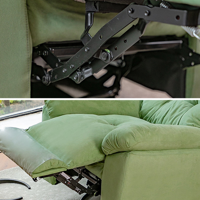Metalen frame standaard recliner vaste kleur microrode remmers stoel met getufte rug