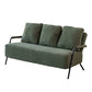25" Wide Contemporary Sofa 3 Seater Rolled Arm Seating with 3 Pillows