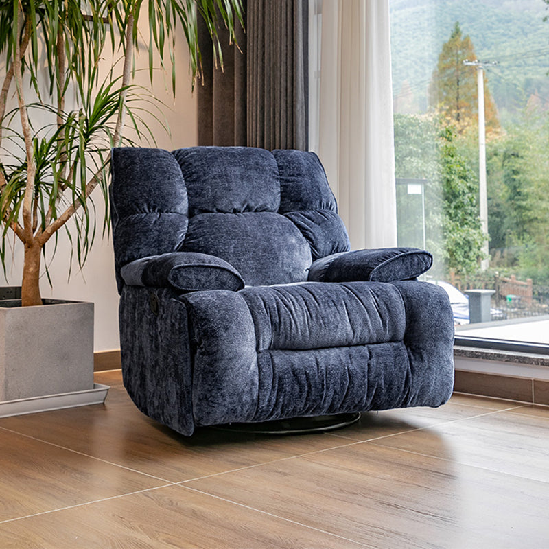 Modern Standard Recliner with Footrest and Tufted Back in Solid Color Clearhalo 'Chairs & Seating' 'furn' 'furn_recliners' 'Furniture' 'Living Room Furniture' 'Recliners' 7186492