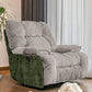 Modern Standard Recliner with Footrest and Tufted Back in Solid Color Green-White Clearhalo 'Chairs & Seating' 'furn' 'furn_recliners' 'Furniture' 'Living Room Furniture' 'Recliners' 7186498
