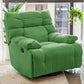 Modern Standard Recliner with Footrest and Tufted Back in Solid Color Green Clearhalo 'Chairs & Seating' 'furn' 'furn_recliners' 'Furniture' 'Living Room Furniture' 'Recliners' 7186503