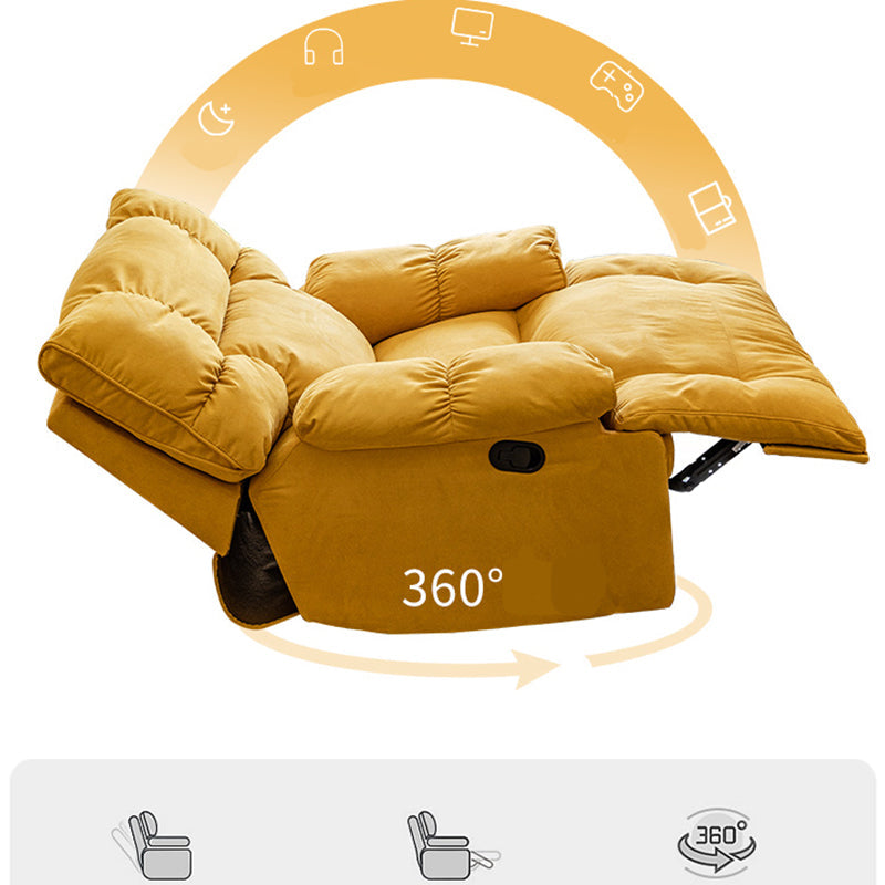 Modern Standard Recliner with Footrest and Tufted Back in Solid Color Clearhalo 'Chairs & Seating' 'furn' 'furn_recliners' 'Furniture' 'Living Room Furniture' 'Recliners' 7186507