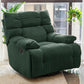 Modern Standard Recliner with Footrest and Tufted Back in Solid Color Blackish Green Clearhalo 'Chairs & Seating' 'furn' 'furn_recliners' 'Furniture' 'Living Room Furniture' 'Recliners' 7186512
