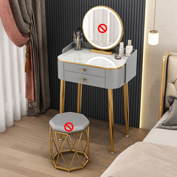 15.74" Wide Makeup Vanity Desk Glam Vanity Tables with 2 Drawers