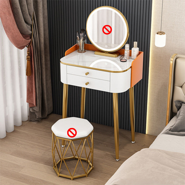 15.74" Wide Makeup Vanity Desk Glam Vanity Tables with 2 Drawers