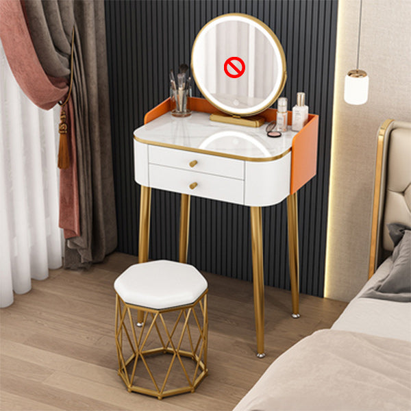 15.74" Wide Makeup Vanity Desk Glam Vanity Tables with 2 Drawers