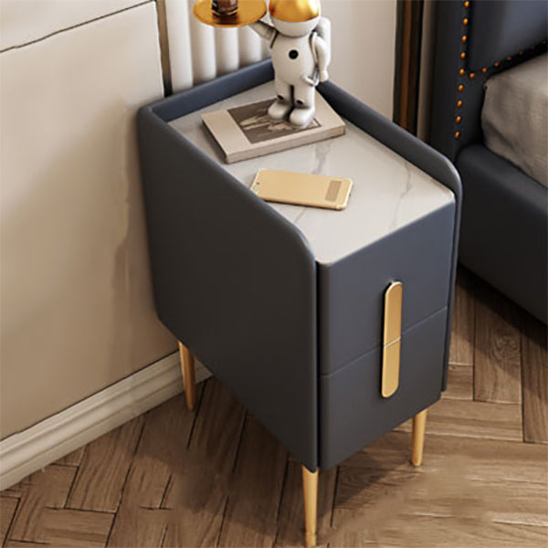 Drawers Included Nightstand Stone Bed Night Table for Bedroom Dark Gray 1 Piece Clearhalo 'Bedroom Furniture' 'furn' 'furn_night_stand' 'Furniture' 'night_stand' 'Nightstands' 7189580