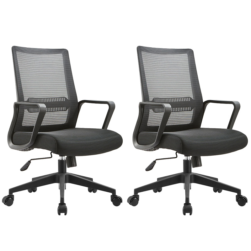 Modern Fixed Arms Office Chair Tilt Mechanism No Distressing Ergonomic Desk Chair 2 Piece Set Clearhalo 'furn' 'furn_office_chair' 'Furniture' 'Office Chairs' 'Office Furniture' 'office_chair' 7189602