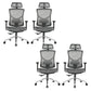 Modern Slide Office Chair Removable Arms Adjustable Seat Height Desk Chair Grey 4 Piece Set Clearhalo 'furn' 'furn_office_chair' 'Furniture' 'Office Chairs' 'Office Furniture' 'office_chair' 7189636