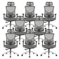 Modern Slide Office Chair Removable Arms Adjustable Seat Height Desk Chair Grey 8 Piece Set Clearhalo 'furn' 'furn_office_chair' 'Furniture' 'Office Chairs' 'Office Furniture' 'office_chair' 7189640