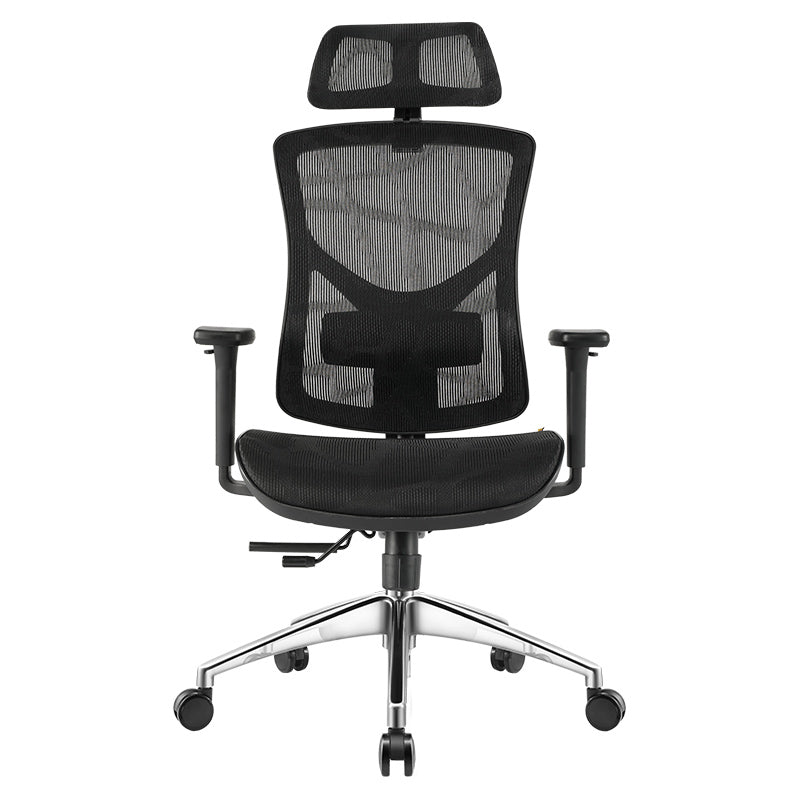 Modern Slide Office Chair Removable Arms Adjustable Seat Height Desk Chair Black 1 Piece Clearhalo 'furn' 'furn_office_chair' 'Furniture' 'Office Chairs' 'Office Furniture' 'office_chair' 7189642