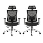 Modern Slide Office Chair Removable Arms Adjustable Seat Height Desk Chair Black 2 Piece Set Clearhalo 'furn' 'furn_office_chair' 'Furniture' 'Office Chairs' 'Office Furniture' 'office_chair' 7189644