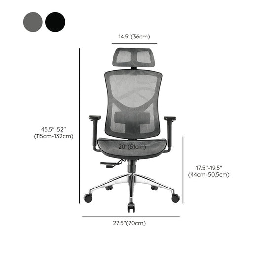 Modern Slide Office Chair Removable Arms Adjustable Seat Height Desk Chair Clearhalo 'furn' 'furn_office_chair' 'Furniture' 'Office Chairs' 'Office Furniture' 'office_chair' 7189650