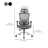 Modern Slide Office Chair Removable Arms Adjustable Seat Height Desk Chair Clearhalo 'furn' 'furn_office_chair' 'Furniture' 'Office Chairs' 'Office Furniture' 'office_chair' 7189650