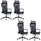 Modern Fixed Arms Office Chair Tilt Mechanism No Distressing Desk Chair 4 Piece Set Nylon Clearhalo 'furn' 'furn_office_chair' 'Furniture' 'Office Chairs' 'Office Furniture' 'office_chair' 7189655