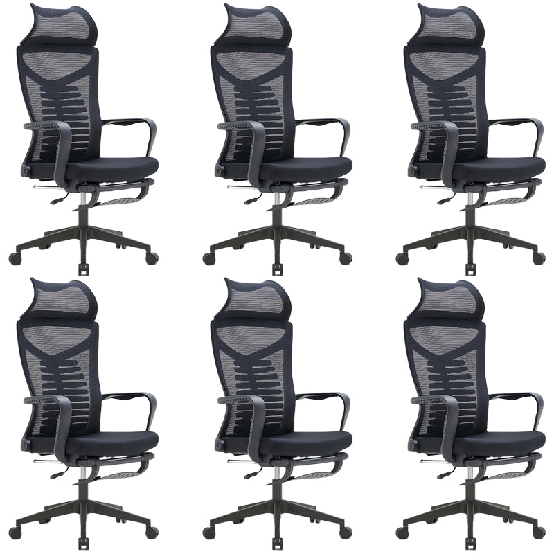 Modern Fixed Arms Office Chair Tilt Mechanism No Distressing Desk Chair 6 Piece Set Nylon Clearhalo 'furn' 'furn_office_chair' 'Furniture' 'Office Chairs' 'Office Furniture' 'office_chair' 7189656
