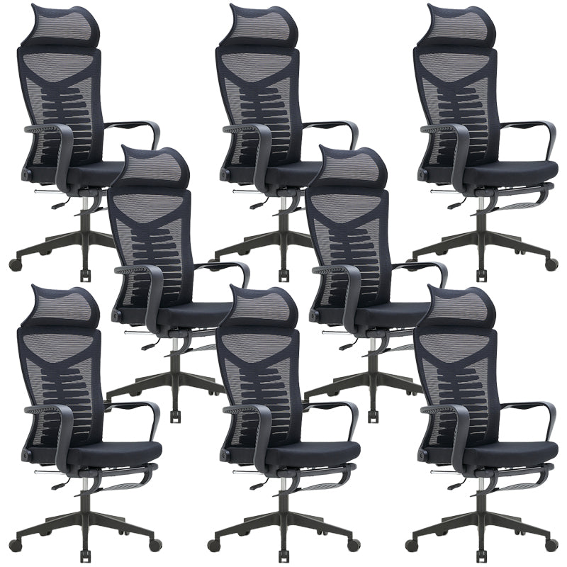 Modern Fixed Arms Office Chair Tilt Mechanism No Distressing Desk Chair 8 Piece Set Nylon Clearhalo 'furn' 'furn_office_chair' 'Furniture' 'Office Chairs' 'Office Furniture' 'office_chair' 7189659