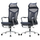 Modern Fixed Arms Office Chair Tilt Mechanism No Distressing Desk Chair 2 Piece Set Aluminum Clearhalo 'furn' 'furn_office_chair' 'Furniture' 'Office Chairs' 'Office Furniture' 'office_chair' 7189662