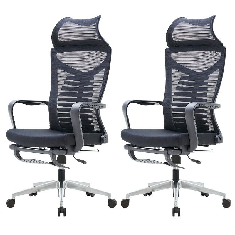 Modern Fixed Arms Office Chair Tilt Mechanism No Distressing Desk Chair 2 Piece Set Aluminum Clearhalo 'furn' 'furn_office_chair' 'Furniture' 'Office Chairs' 'Office Furniture' 'office_chair' 7189662