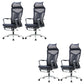 Modern Fixed Arms Office Chair Tilt Mechanism No Distressing Desk Chair 4 Piece Set Aluminum Clearhalo 'furn' 'furn_office_chair' 'Furniture' 'Office Chairs' 'Office Furniture' 'office_chair' 7189664