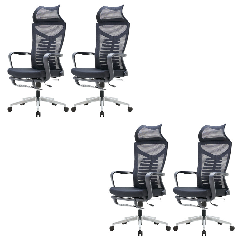 Modern Fixed Arms Office Chair Tilt Mechanism No Distressing Desk Chair 4 Piece Set Aluminum Clearhalo 'furn' 'furn_office_chair' 'Furniture' 'Office Chairs' 'Office Furniture' 'office_chair' 7189664
