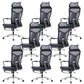 Modern Fixed Arms Office Chair Tilt Mechanism No Distressing Desk Chair 8 Piece Set Aluminum Clearhalo 'furn' 'furn_office_chair' 'Furniture' 'Office Chairs' 'Office Furniture' 'office_chair' 7189668
