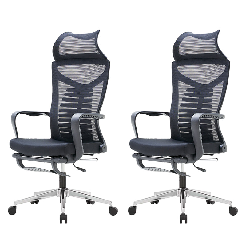 Modern Fixed Arms Office Chair Tilt Mechanism No Distressing Desk Chair 2 Piece Set Metal Clearhalo 'furn' 'furn_office_chair' 'Furniture' 'Office Chairs' 'Office Furniture' 'office_chair' 7189671