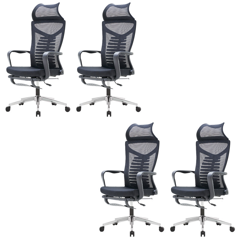 Modern Fixed Arms Office Chair Tilt Mechanism No Distressing Desk Chair 4 Piece Set Metal Clearhalo 'furn' 'furn_office_chair' 'Furniture' 'Office Chairs' 'Office Furniture' 'office_chair' 7189672