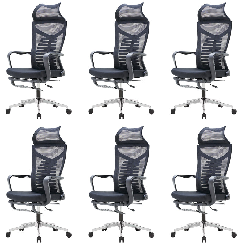 Modern Fixed Arms Office Chair Tilt Mechanism No Distressing Desk Chair 6 Piece Set Metal Clearhalo 'furn' 'furn_office_chair' 'Furniture' 'Office Chairs' 'Office Furniture' 'office_chair' 7189673