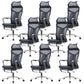 Modern Fixed Arms Office Chair Tilt Mechanism No Distressing Desk Chair 8 Piece Set Metal Clearhalo 'furn' 'furn_office_chair' 'Furniture' 'Office Chairs' 'Office Furniture' 'office_chair' 7189674