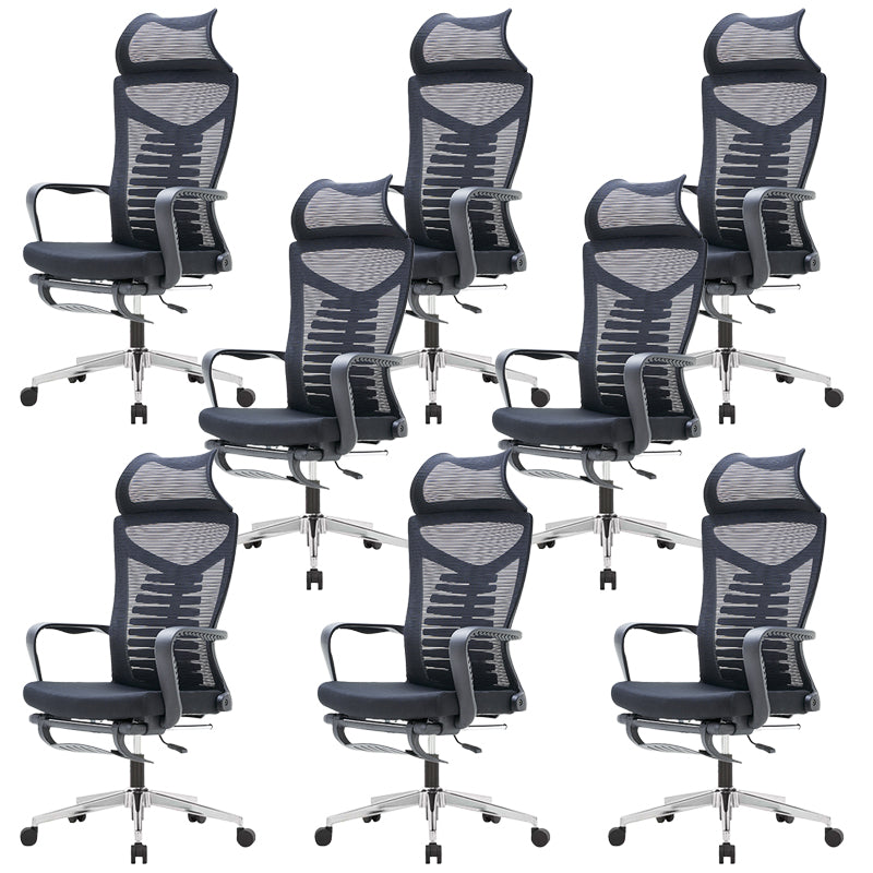 Modern Fixed Arms Office Chair Tilt Mechanism No Distressing Desk Chair 8 Piece Set Metal Clearhalo 'furn' 'furn_office_chair' 'Furniture' 'Office Chairs' 'Office Furniture' 'office_chair' 7189674
