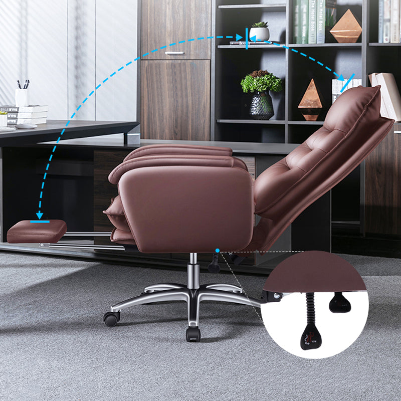 Schwenkbar armloser gepolsterter Bürostuhl Ergonomic High Back Manager Chair Stuhl