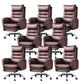 Schwenkbar armloser gepolsterter Bürostuhl Ergonomic High Back Manager Chair Stuhl