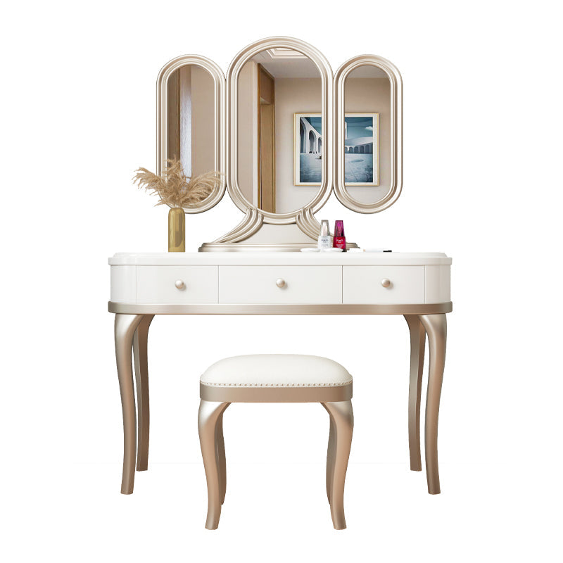 Victorian Storage Makeup Vanity Desano da letto da letto Schibini da tavolo con 3 cassetti