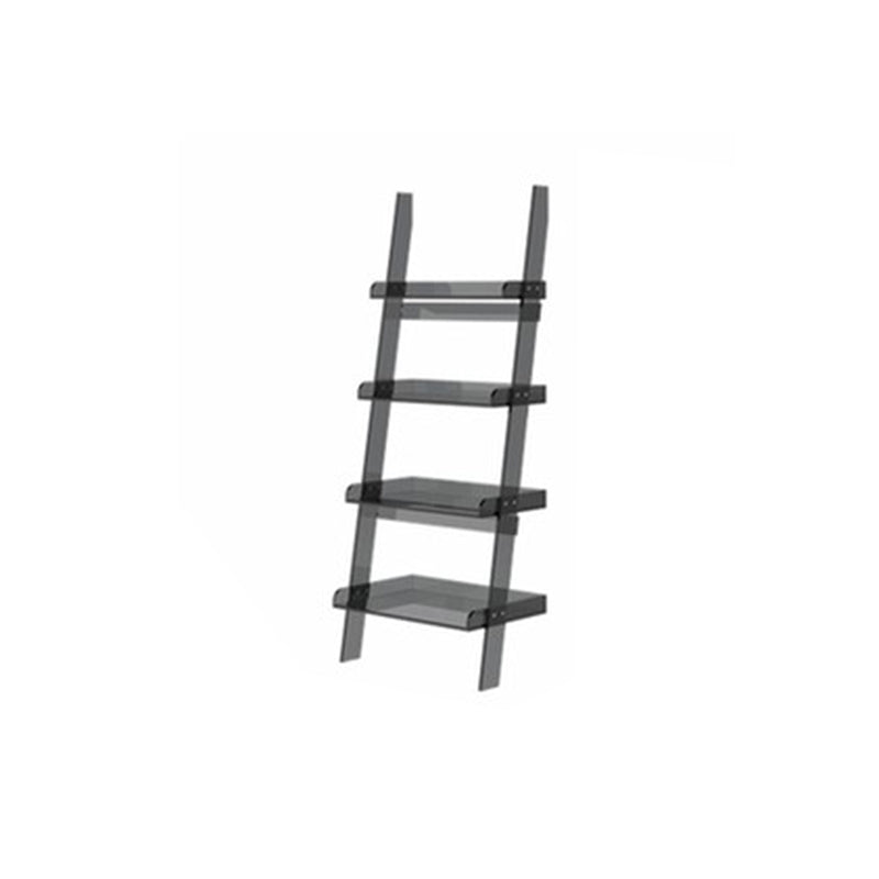 Bibliothèque acrylique à échelle de bibliothèque ouverte contemporaine avec étagères avec étagères