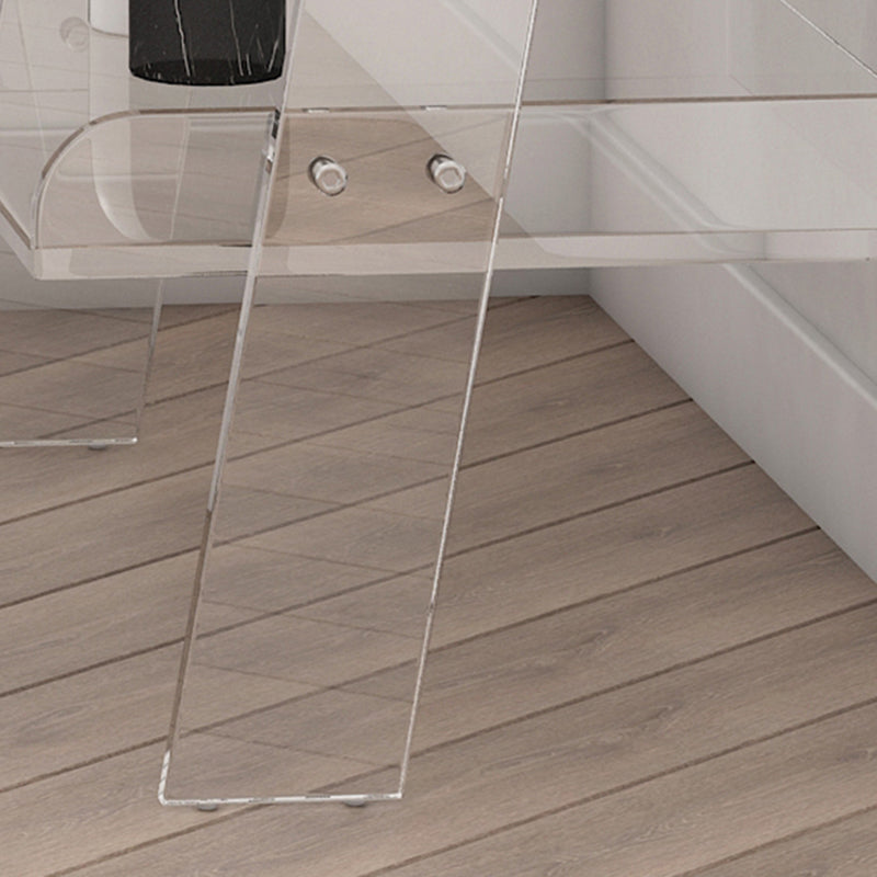 Bibliothèque acrylique à échelle de bibliothèque ouverte contemporaine avec étagères avec étagères