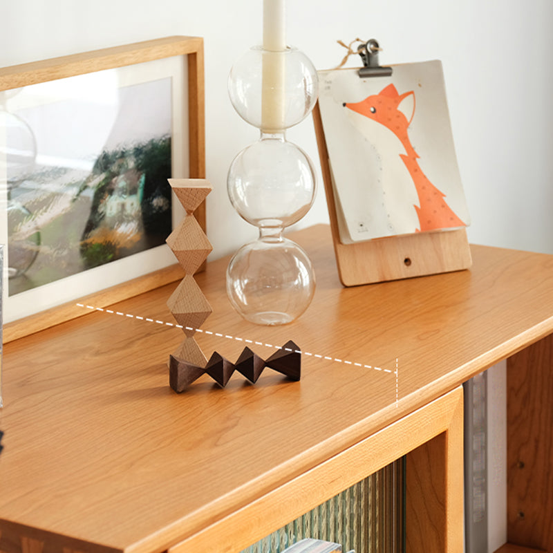 Closed Back Bookshelf Solid Wood Contemporary Bookcase with Doors Clearhalo 'Bookcases' 'furn' 'furn_bookcases' 'Furniture' 'Office Furniture' 7189916